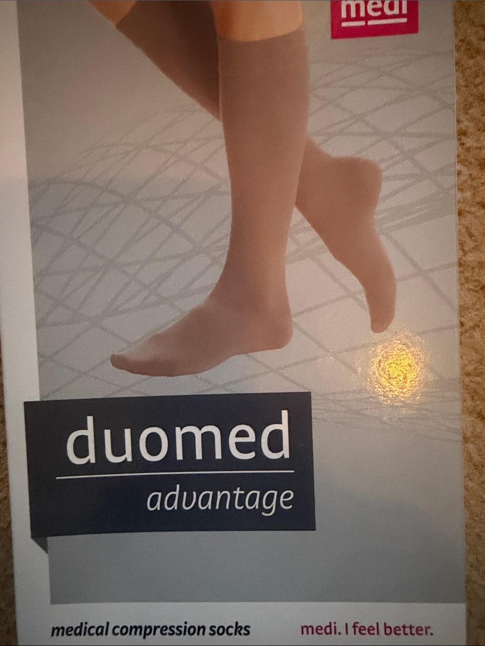 Duomed Advantage Medical Compression Knee-High Socks in Black - Small